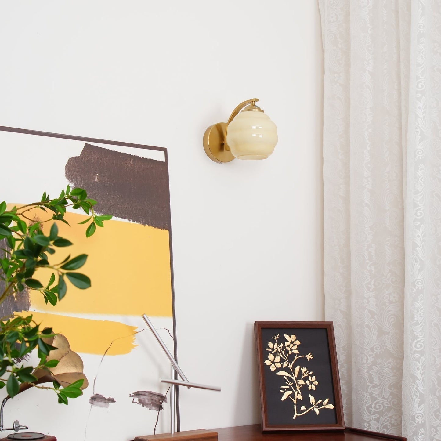 Art Deco Vegglampe | Vintage Stil | Tilgjengelig i Gull og Krom